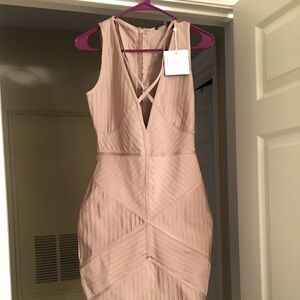 Missguided Beige Midi Dress